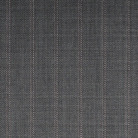 Navy Pindot With Royal Blue Stripe Quartz Super 100's Suiting