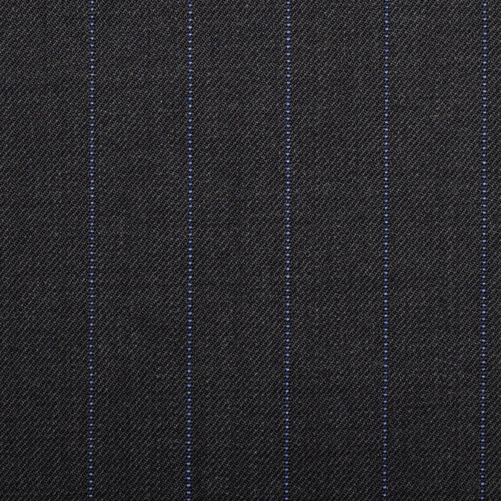 Charcoal Grey With Lilac Pindot Stripe Quartz Super 100's Suiting