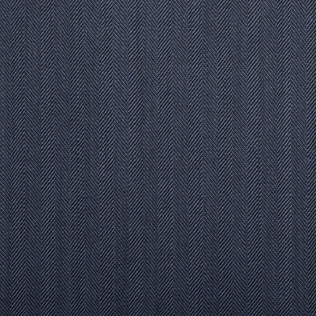 Blue Herringbone Quartz Super 100's Suiting
