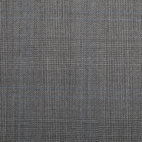Grey Prince Of Wales With Blue Double Check Quartz Super 100's Suiting