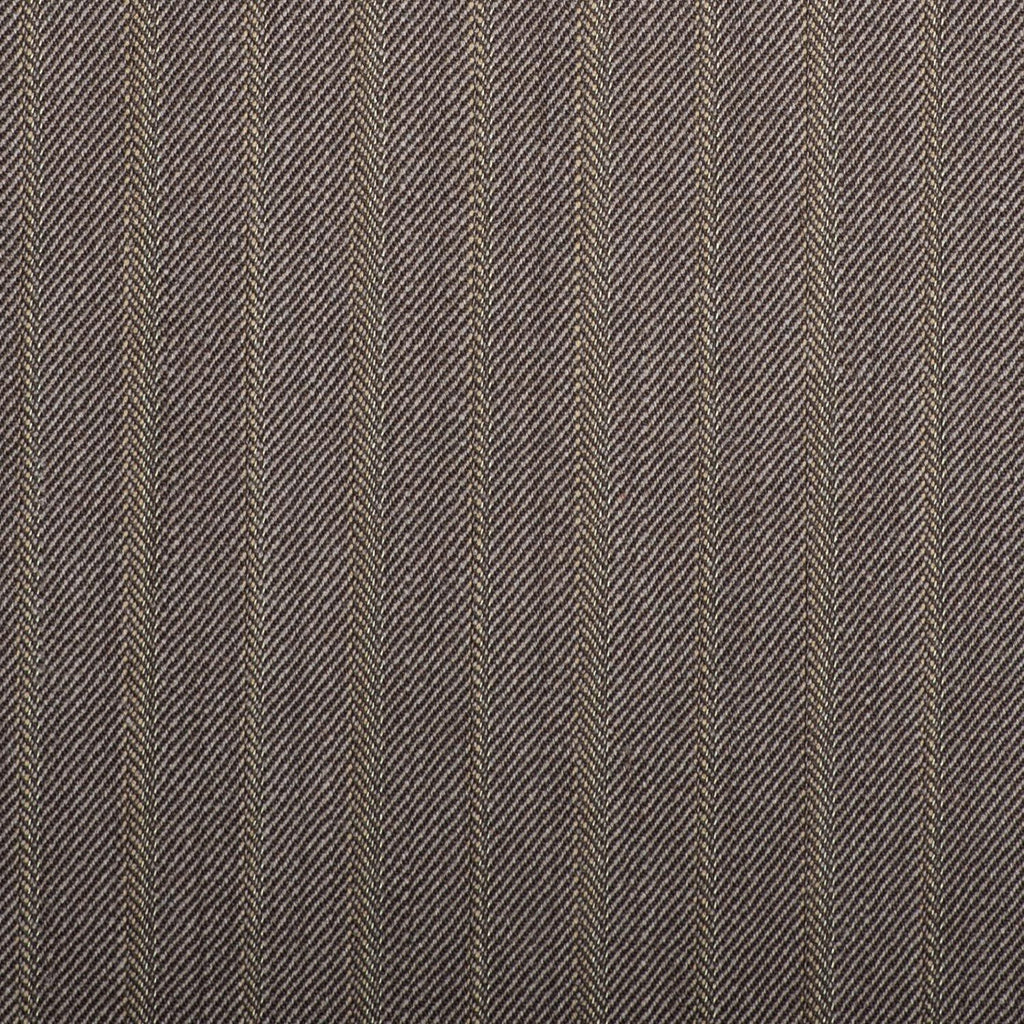 Fawn Herringbone With Gold Stripe Quartz Super 100's Suiting
