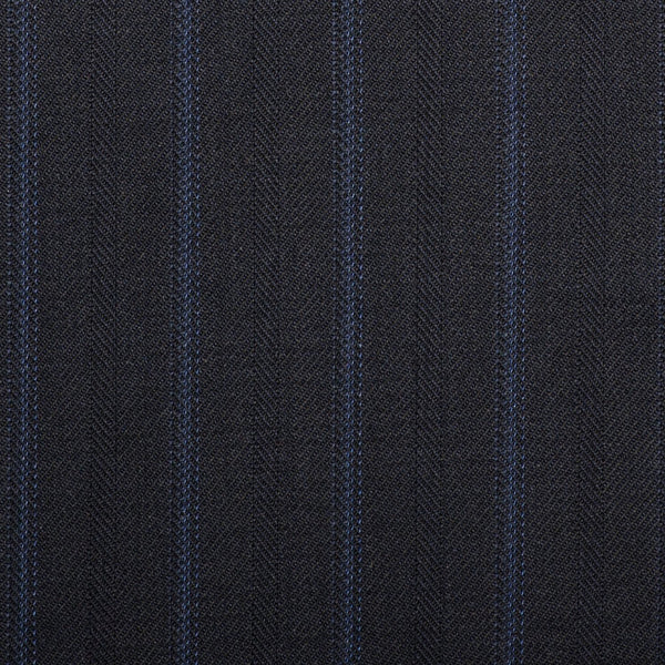 Navy With Blue Twin Stripe Quartz Super 100's Suiting