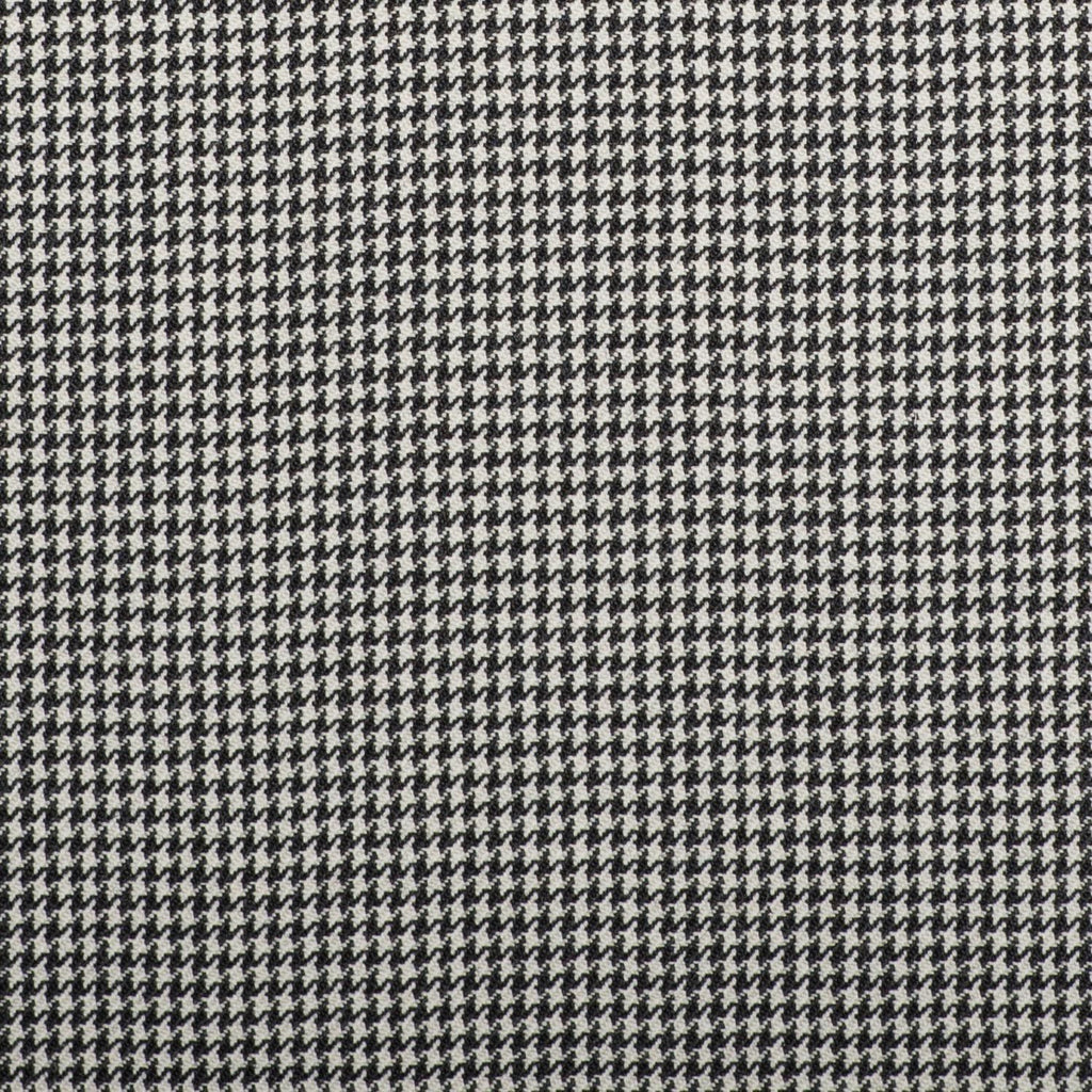 Black And White Dogtooth Check Quartz Super 100's Suiting