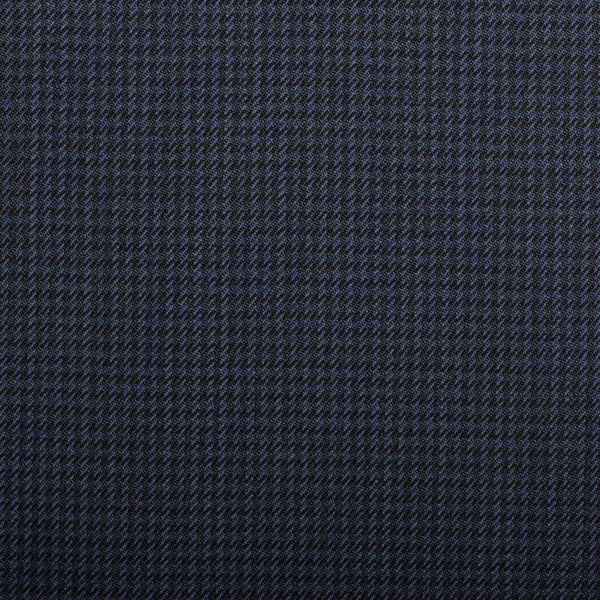 Black And Navy Dogtooth Check Quartz Super 100's Suiting