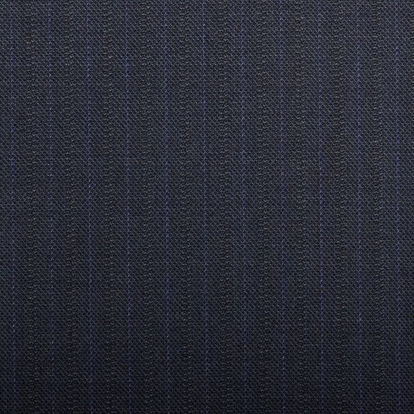 Navy Pick And Pick With Purple/Silver Stripe Quartz Super 100's Suiting