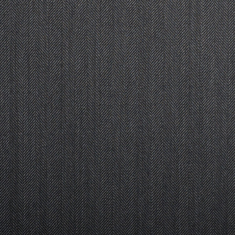 Dark Grey Herringbone Crystal Super 130's Suiting