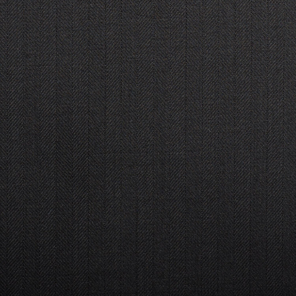 Black Herringbone Crystal Super 130's Suiting
