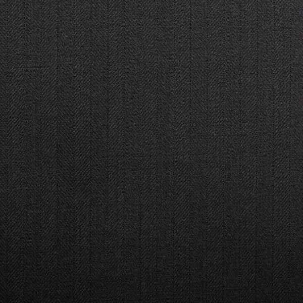 Black Herringbone Crystal Super 130's Suiting