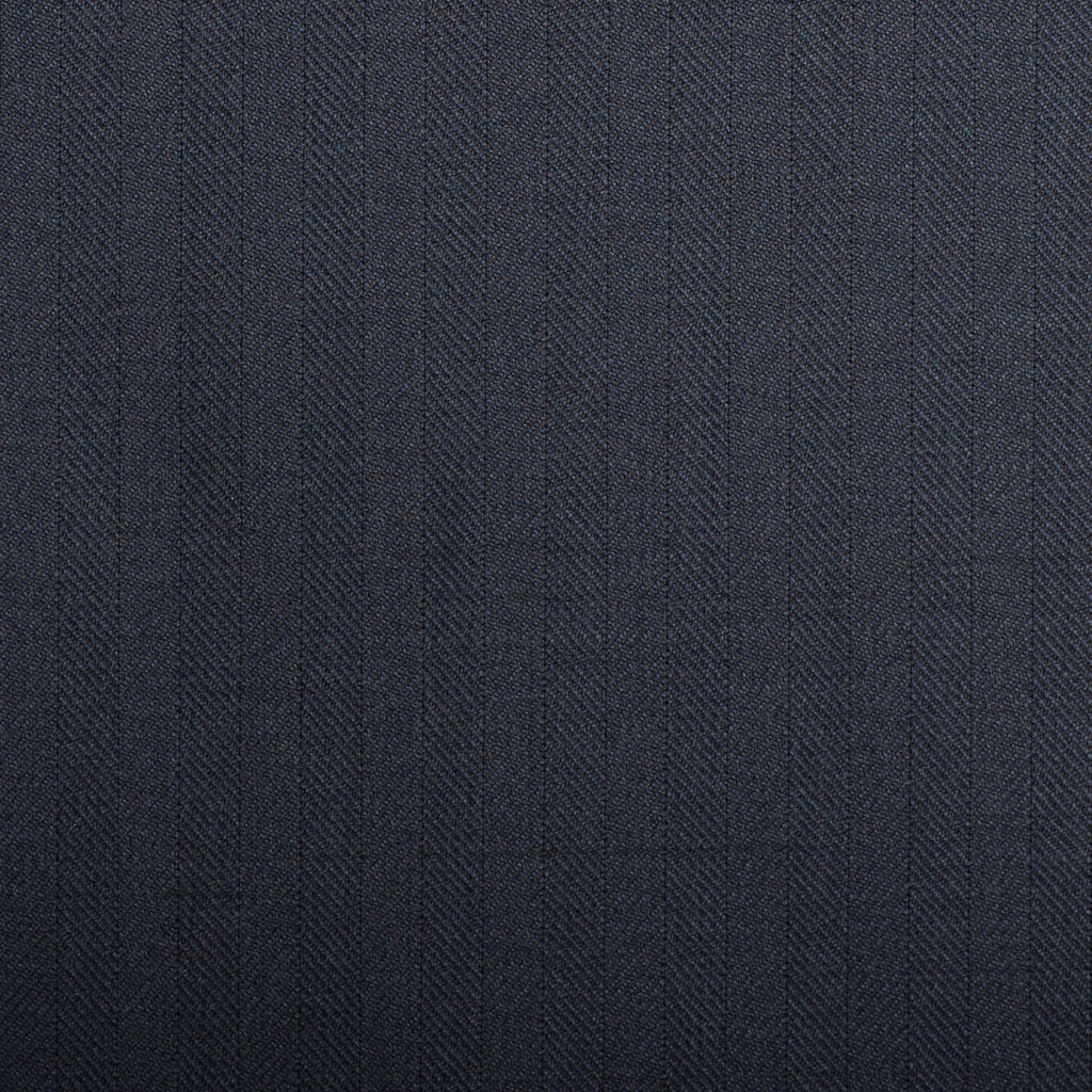 Navy Herringbone Crystal Super 130's Suiting