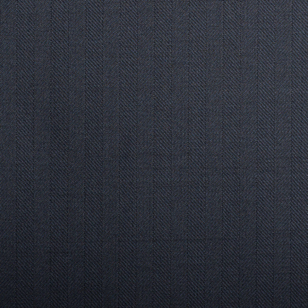 Navy Herringbone Crystal Super 130's Suiting