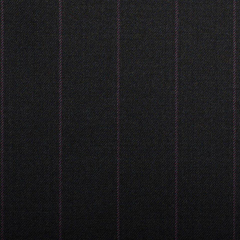 Black Rope Stripe Crystal Super 130's Suiting