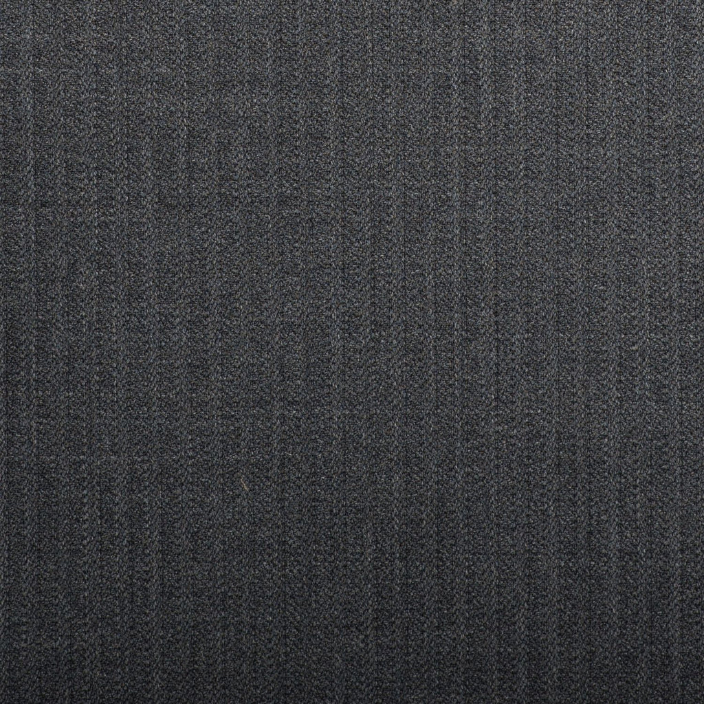 Medium Grey Shadow Stripe Crystal Super 130's Suiting