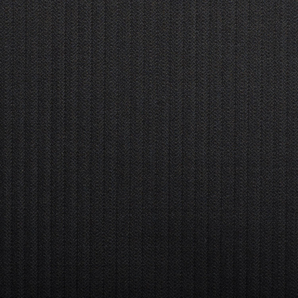 Black Shadow Stripe Crystal Super 130's Suiting