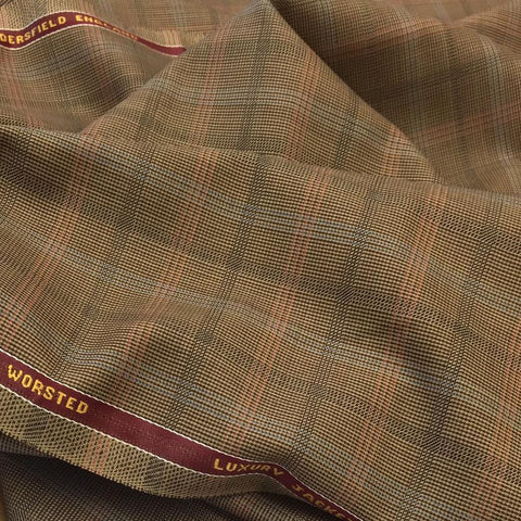 Medium Brown Plain Twill Onyx Super 100's Luxury Jacketing And Suiting's