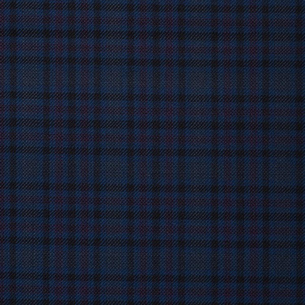 Navy With Black Pink Check Onyx Super 100's Luxury Jacketing And Suiting's