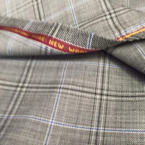 Aqua/Blue/Navy With Green And Orange Check Harris Tweed