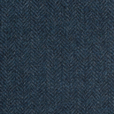 Blue And Black Herringbone Coral Tweed All Wool