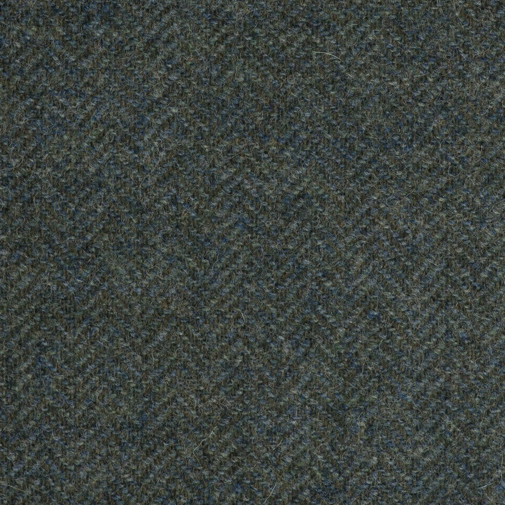 Medium Green Subdued Herringbone Coral Tweed All Wool