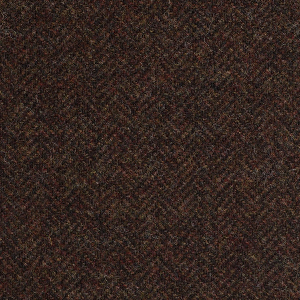 Medium Brown Herringbone Coral Tweed All Wool
