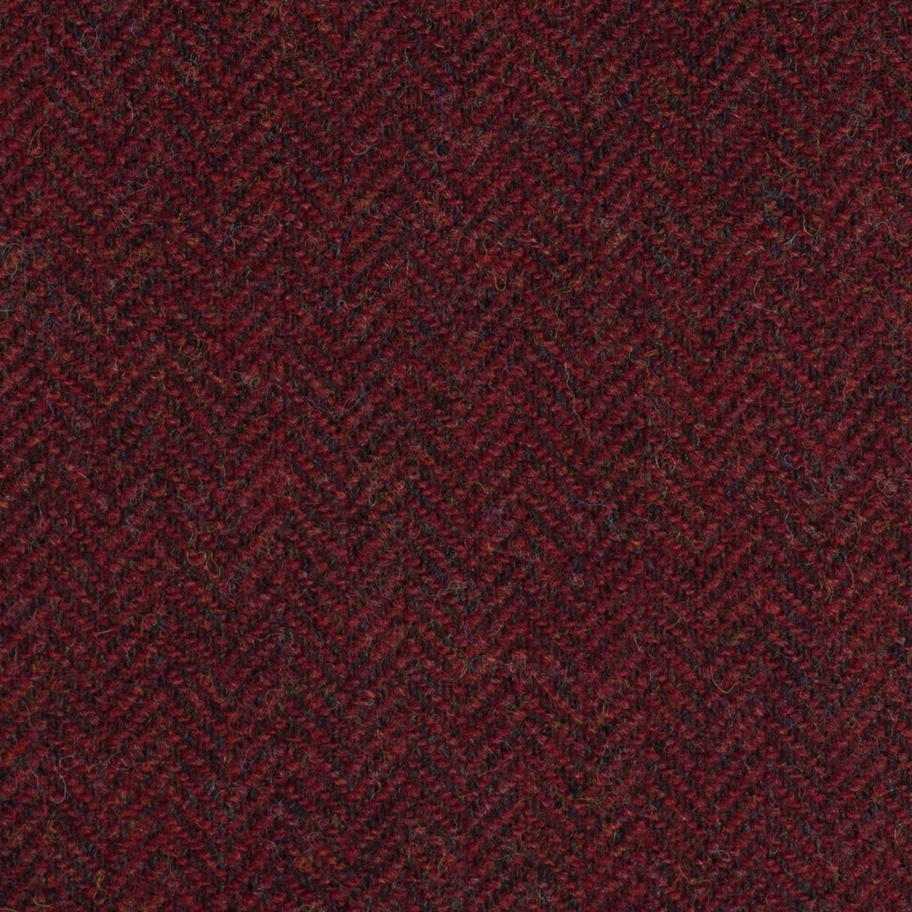 Rose Red Herringbone Coral Tweed All Wool