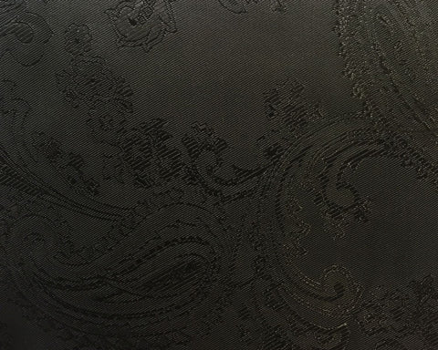 Silver And Black Paisley Lining 50% Viscose 50% Acetate