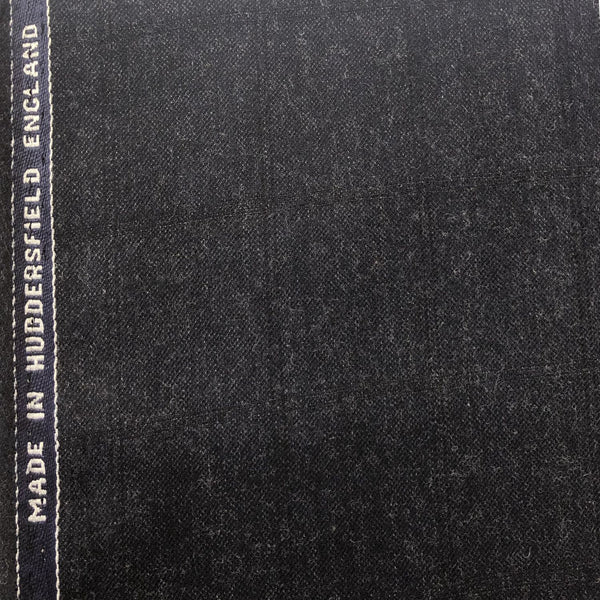 Midnight Navy With Subdued Black Check Flannel Suiting Jacketing