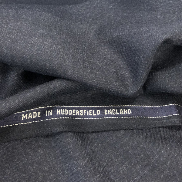 Midnight Navy With Subdued Black Check Flannel Suiting Jacketing