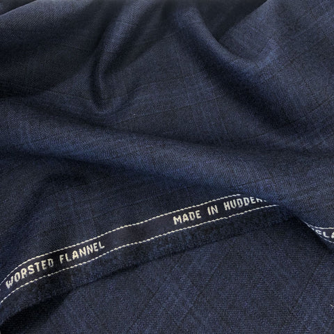 Black/White With Lilac Overcheck Flannel Suiting Jacketing