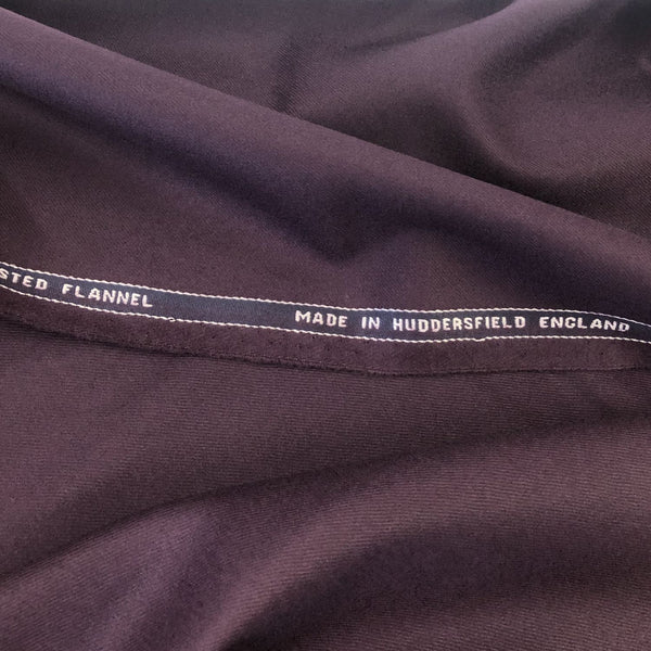 Wine Plain Flannel Suiting Jacketing