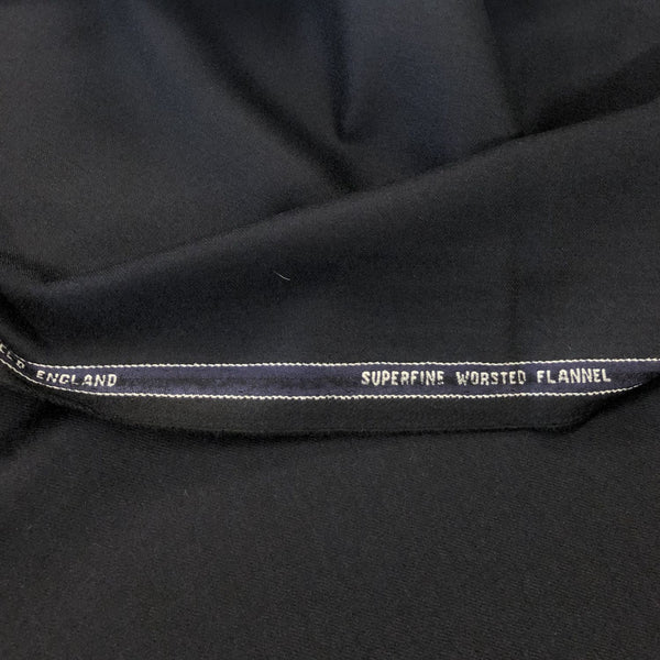 Midnight Navy Plain Flannel Suiting Jacketing