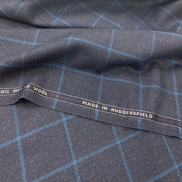 Navy With Teal Check