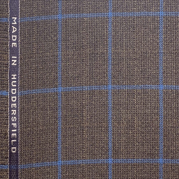 Brown With Blue Check