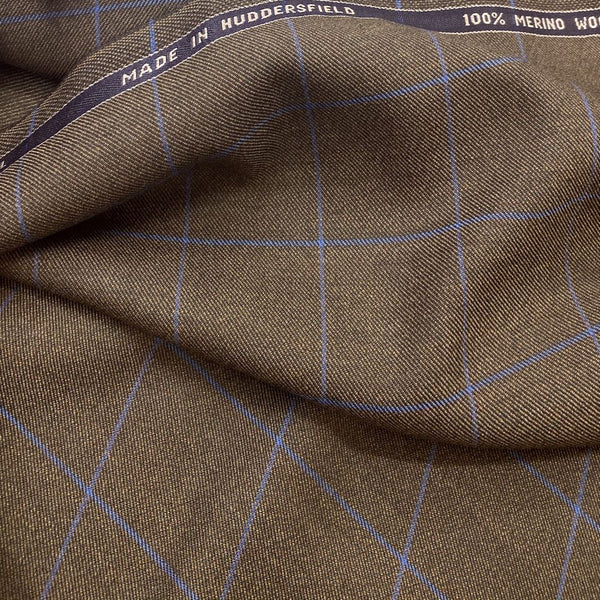 Dark Brown With Blue Check