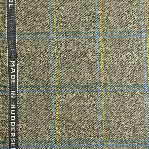 Khaki With Yellow/Aqua/Blue/Green Check