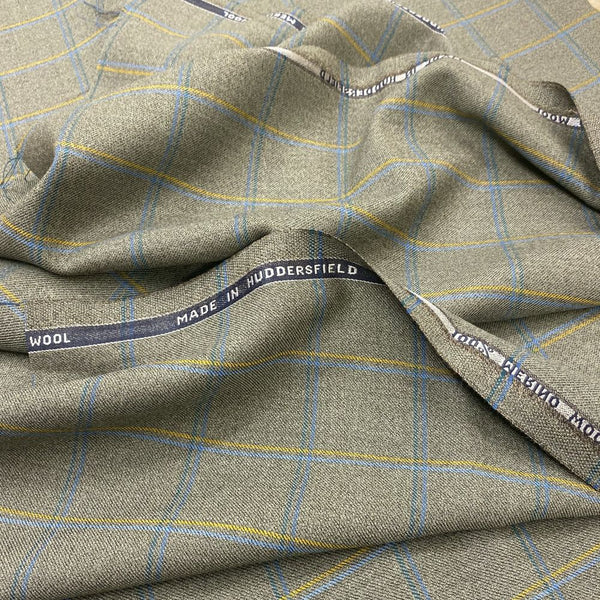 Khaki With Yellow/Aqua/Blue/Green Check