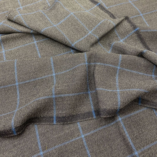 Grey With Blue Check
