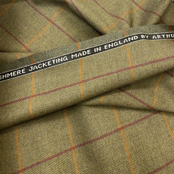 Moss Green With Red/Orange Check