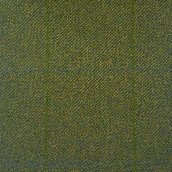 Green With Green And Blue Check Country Tweed Jacketing