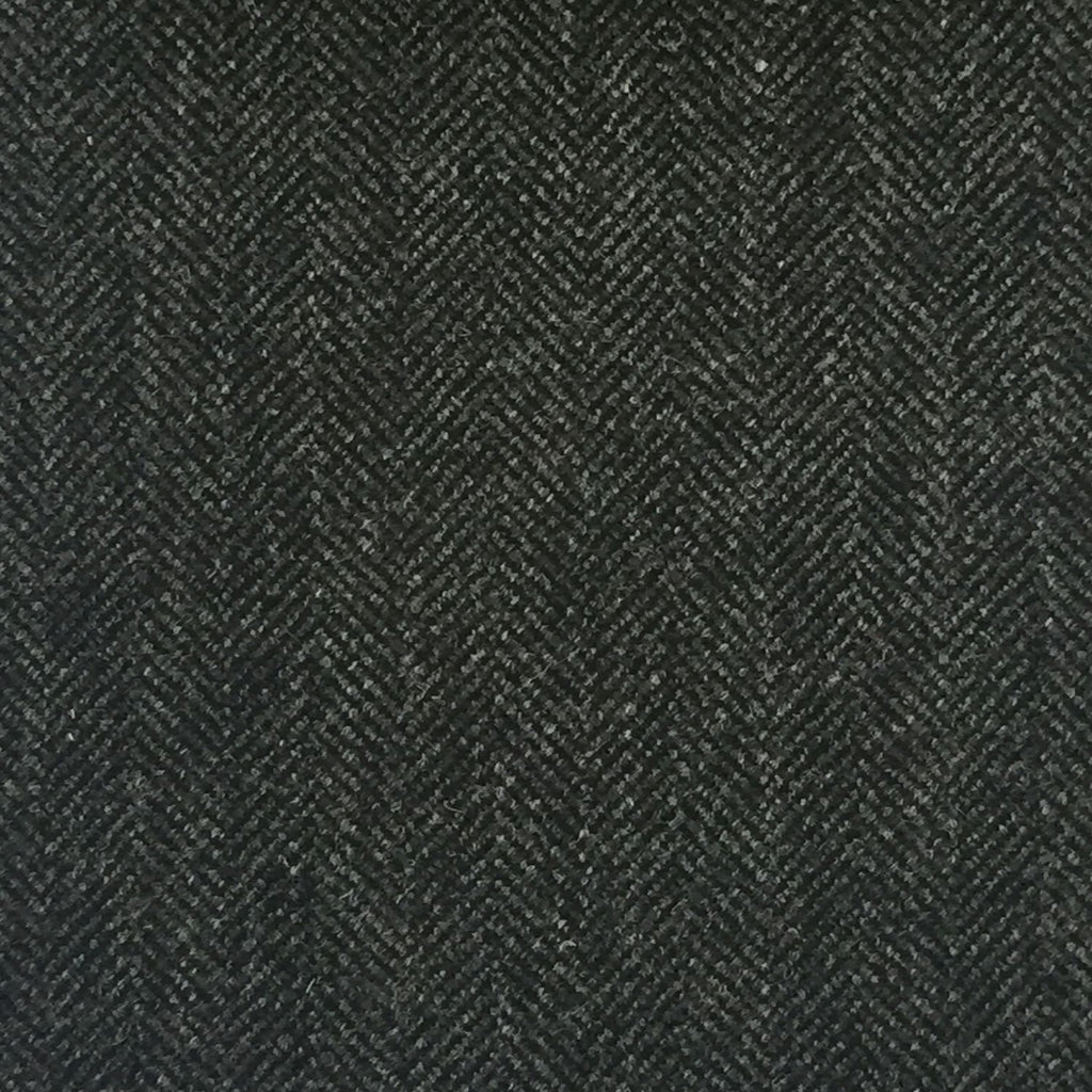 Charcoal Grey Herringbone Country Tweed Jacketing