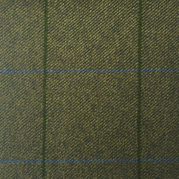 Medium Green With Royal Blue And Green Check Country Tweed Jacketing