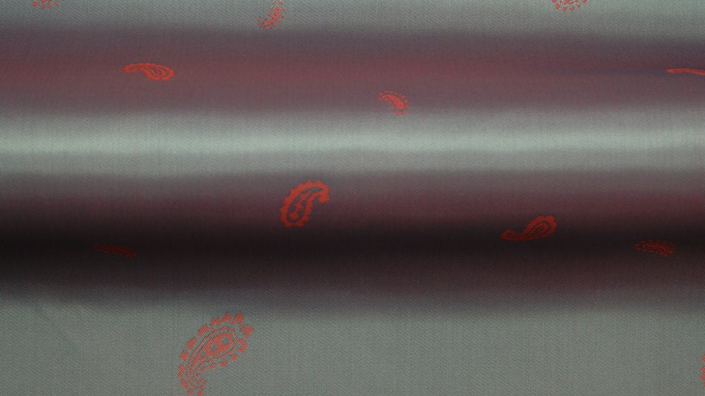2 Tone Turquoise/Red Paisley Lining