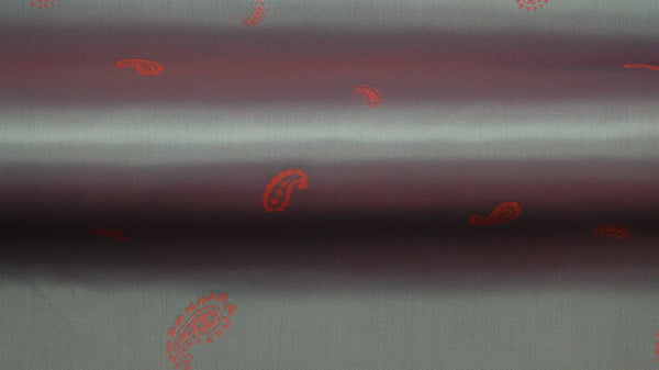 2 Tone Turquoise/Red Paisley Lining