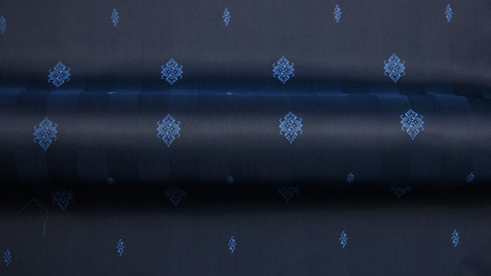Navy Damask Lining