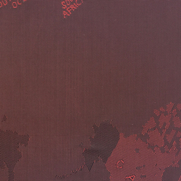 Red Woven Global / World / Atlas Map Lining
