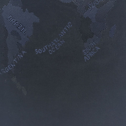 Black Woven Global / World / Atlas Map Lining