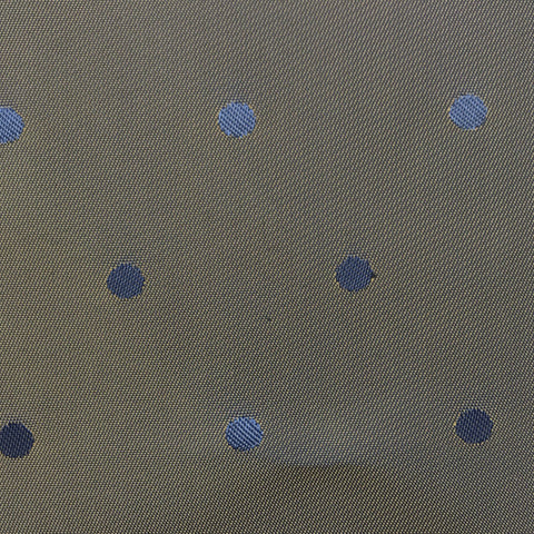 Two Toned Gold and Blue Polka Dot Lining