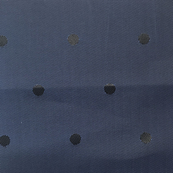 Blue with Black Polka Dot Lining