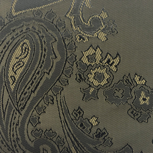 Bronze Brown with Gold jacquard woven paisley design Lining