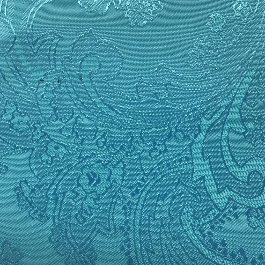 Turquoise Jacquard Woven Paisley design Lining