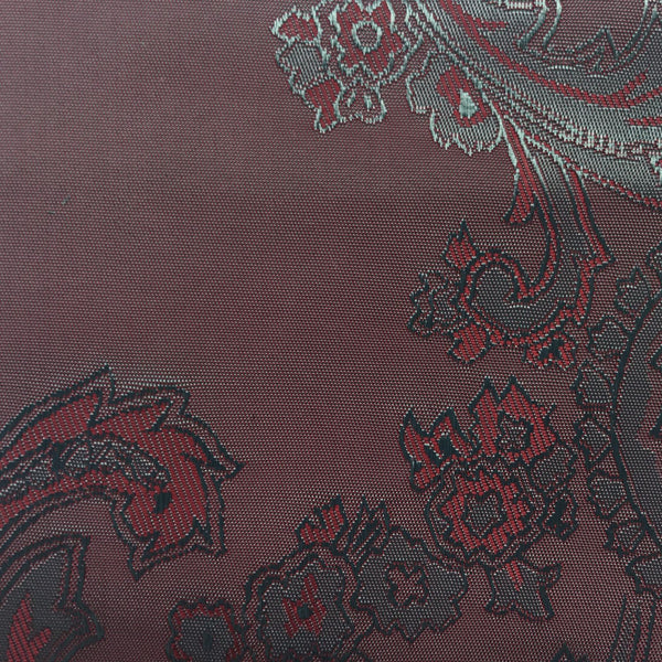 Two toned Red and Teal Jacquard Woven Paisley design Lining